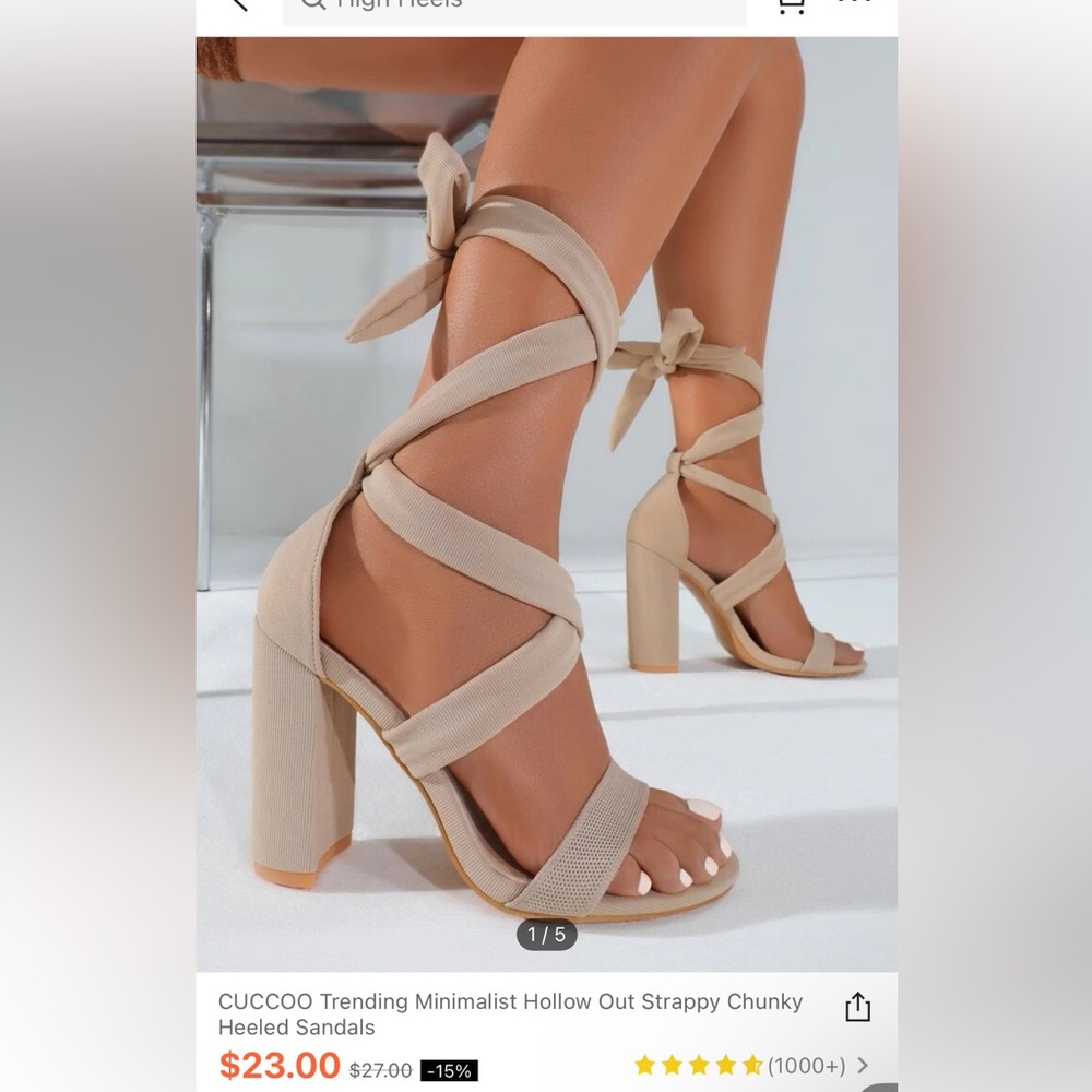 Brand New Sexy Strappy Heels SHEIN